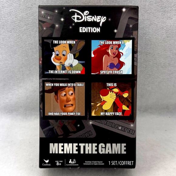 NIB Meme the Game Disney Edition Ages 8+ Spinmaster Open Box - Picture 1 of 6